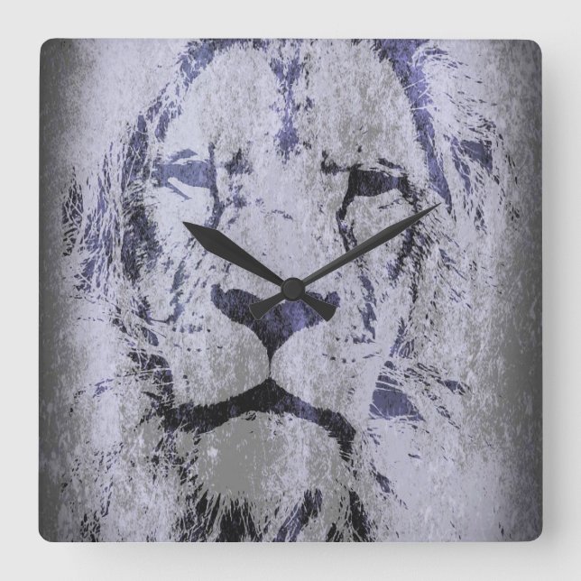 Reloj de pared cuadrado Rey de las Bestias (Anverso)