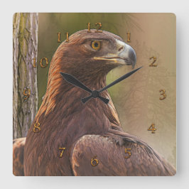 RELOJ DE PARED CUADRADO “VOYAGER” ÁGUILA CALVA