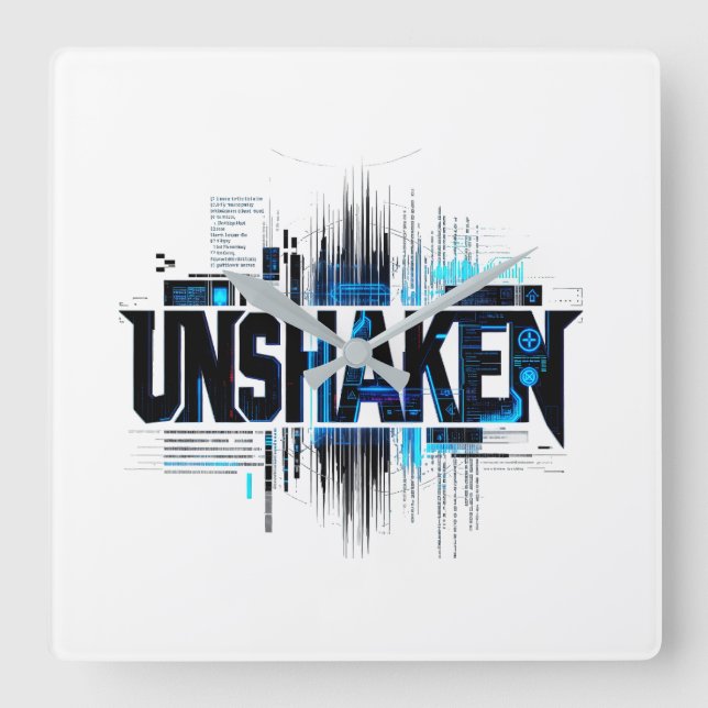 Reloj de pared Cyberpunk impasible (Anverso)