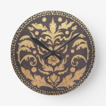 Reloj de pared damasquinado