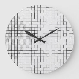Reloj de pared de 10,75 pulgadas con cuadrícula bl