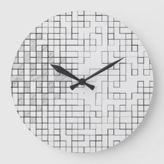 Reloj de pared de 10,75 pulgadas con cuadrícula bl