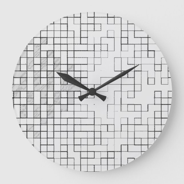 Reloj de pared de 10,75 pulgadas con cuadrícula bl (Anverso)