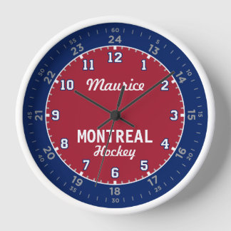 Reloj de pared de 24 horas de hockey de Montreal