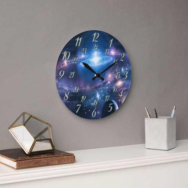 reloj de pared de 24 horas en el universo (Oficina)