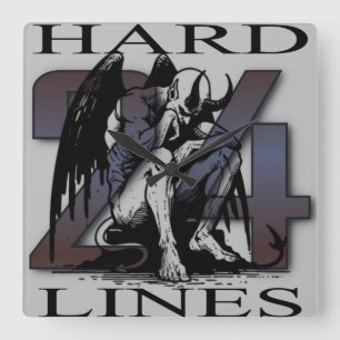 Reloj de pared de 24 líneas duras — Diseño Demonio