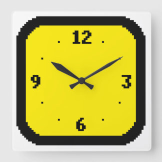 Reloj de pared de 8 bits con arco de píxeles (cual