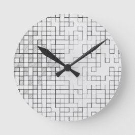 Reloj de pared de 8 pulgadas con cuadrícula bloque