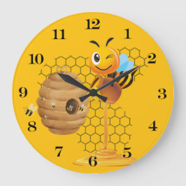 Reloj de pared de abeja de miel