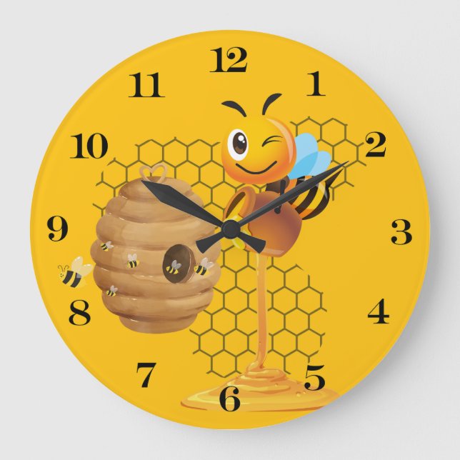 Reloj de pared de abeja de miel (Anverso)