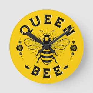 Reloj de pared de abejas de la reina