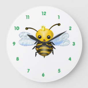 Reloj de pared de abejas de la reina