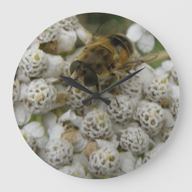 Reloj de pared de abejas y flores (Anverso)