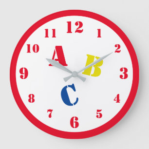 Reloj de pared de acrílico ABC Nursery