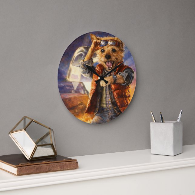 Reloj de pared de acrílico con arte de mascota per (Oficina)