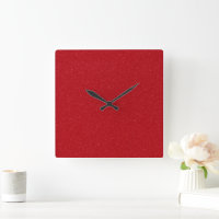 Reloj de pared de acrílico con brillo rojo persona