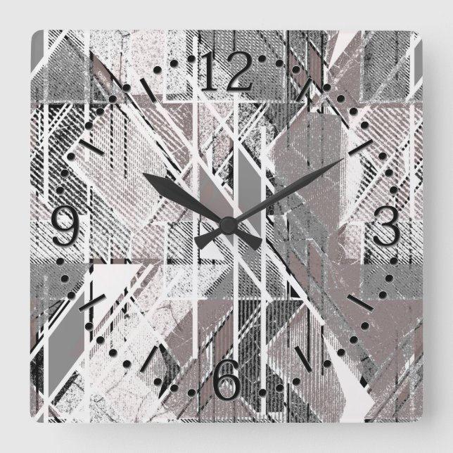 Reloj de pared de acrílico con impresión grunge gr (Anverso)
