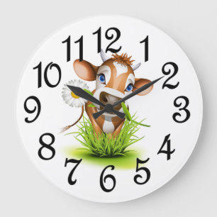 Reloj de pared de acrílico Country Cow