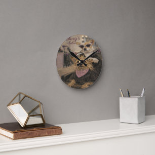 Reloj de pared de acrílico de arte de mascota pers