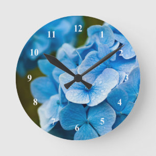 Reloj de pared de acrílico de flor de Hortensia Az