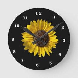 Reloj de pared de acrílico de girasol