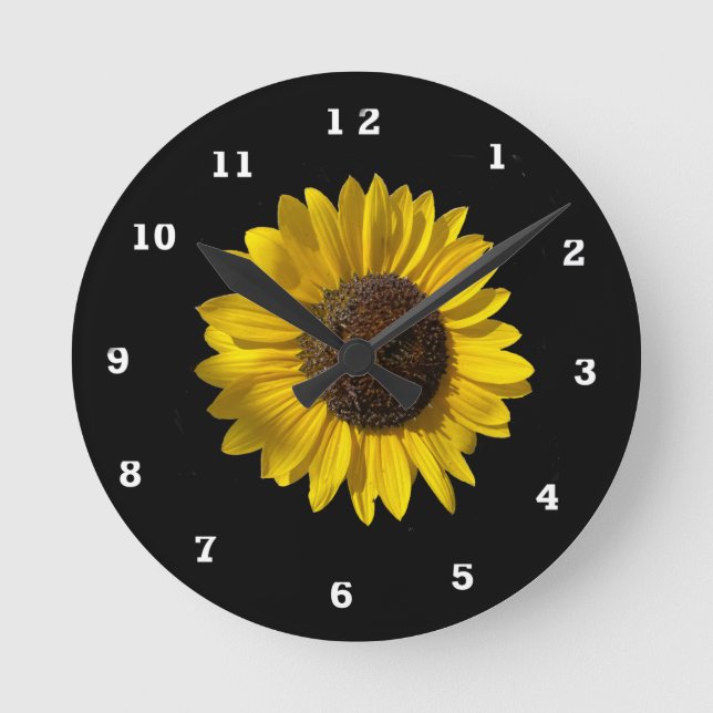 Reloj de pared de acrílico de girasol (Anverso)