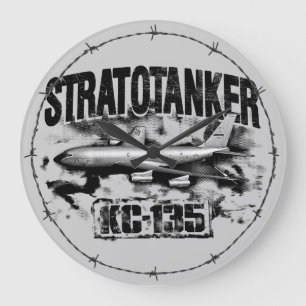 Reloj de pared de acrílico de KC-135 Stratotanker