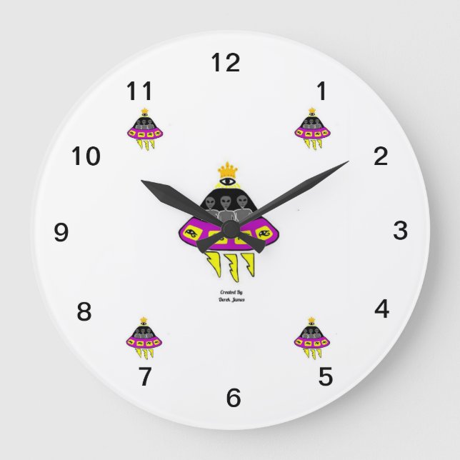 Reloj de pared de acrílico de la abducción (Anverso)