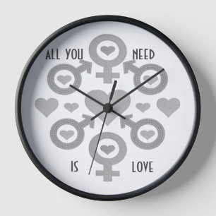 Reloj de pared de acrílico de la cita Todo lo que