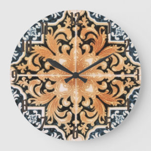 Reloj de pared de acrílico de la teja portuguesa