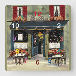 Reloj de pared de acrílico de los bistros