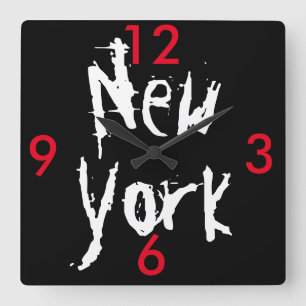 Reloj de pared de acrílico de Nueva York