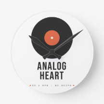 Reloj de pared de acrílico de vinilo retro con cor