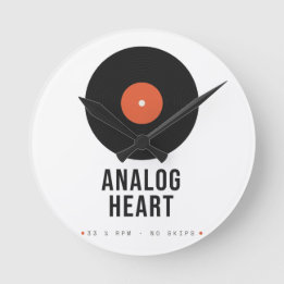 Reloj de pared de acrílico de vinilo retro con cor