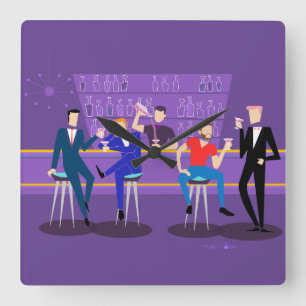 Reloj de pared de acrílico del bar gay retro