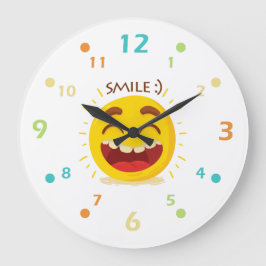 Reloj de pared de acrílico del Emoticon feliz