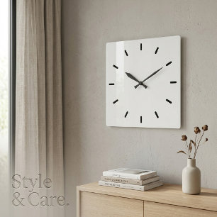 Reloj de pared de acrílico elegante – 10,75" cuadr