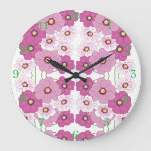 Reloj de pared de acrílico floral