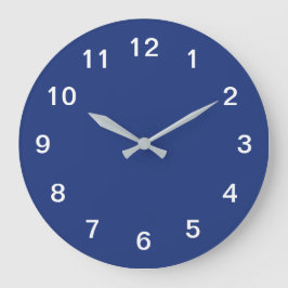 Reloj de pared de acrílico minimalista azul oscuro