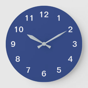 Reloj de pared de acrílico minimalista azul oscuro