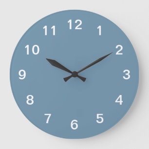 Reloj de pared de acrílico minimalista azul polvor