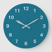 Reloj de pared de acrílico minimalista azul turque