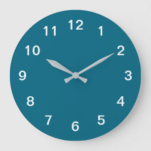 Reloj de pared de acrílico minimalista azul turque