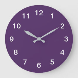 Reloj de pared de acrílico minimalista de color pú