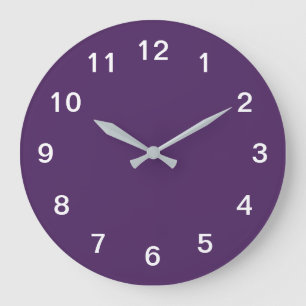 Reloj de pared de acrílico minimalista de color pú