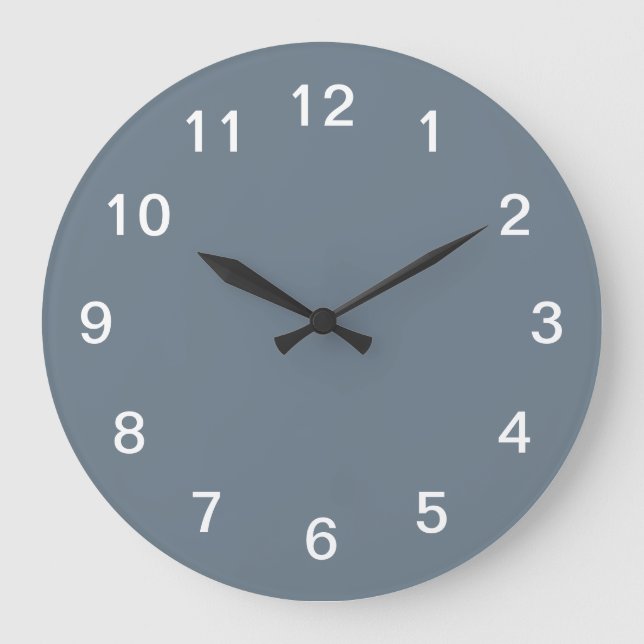 Reloj de pared de acrílico minimalista gris fresco (Anverso)