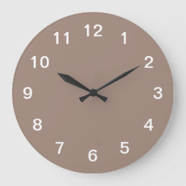 Reloj de pared de acrílico minimalista taupe