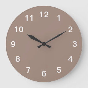 Reloj de pared de acrílico minimalista taupe