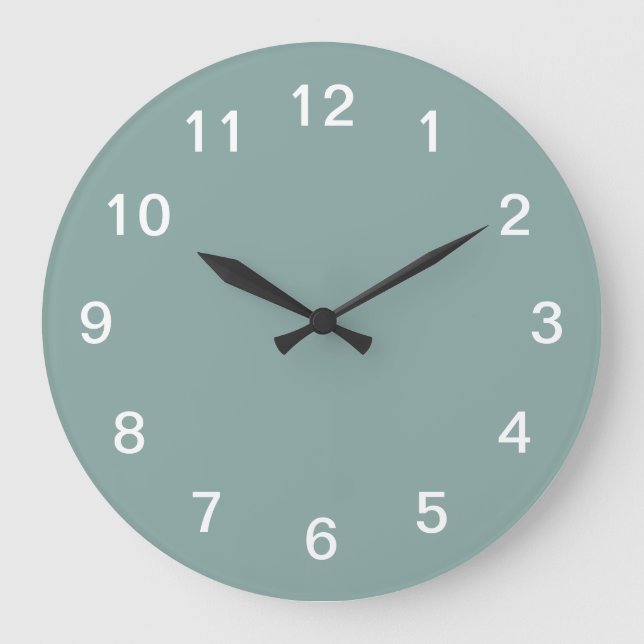 Reloj de pared de acrílico minimalista turquesa pá (Anverso)