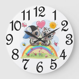 Reloj de pared de acrílico numerado para niños gat